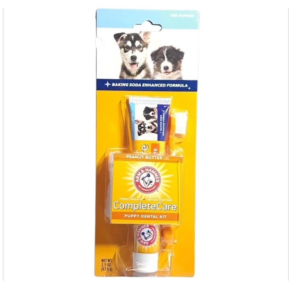 Arm & Hammer Puppy Dental Kit Enzymatic‎ Dog Toothpaste 2.5 Oz Peanut Butter